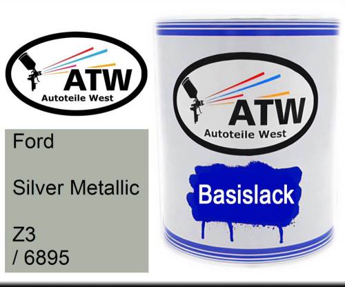 Ford, Silver Metallic, Z3 / 6895: 1L Lackdose, von ATW Autoteile West.